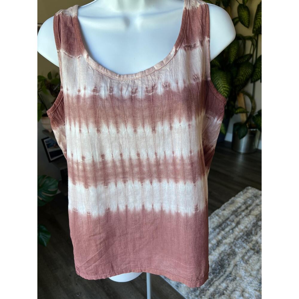 Avatar Medium 100% Cotton Pink Tie Dye Tank Top #478